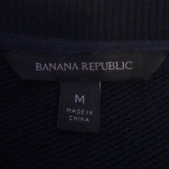 Banana Republic embellished navy sweatshirt sz M - Picture 4 of 5